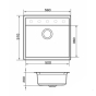 Мийка кухонна Granado Lerida White (560*510mm.) - 4