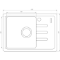 Гранітна мийка Globus Lux Mono слонова кістка 620х435 9694900304195660 - 2