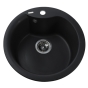 Гранитная мойка Globus Lux Orta черный металлик 485 9694900304195656 - 1