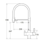 Змішувач для кухні Fabiano FKM 31.43 Inox Black 8231.403.0056 - 2