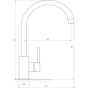 Змішувач для кухні TOPAZ CORSICA TC 8809-H48-BB 9694900304192809 - 2