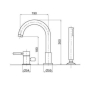 Смеситель для ванной Bugnatese Inside KOBCR2256 - 2
