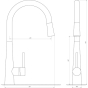 Змішувач для кухні Globus Lux Lazer GLLR-1033-StSTEEL 8694900304189430 - 2