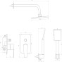 Смеситель для ванной Globus Lux Queensland GLQU-0205S 8694900302655 - 2