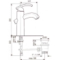 Смеситель для умывальника EMMEVI DACOTA CR73003BIG - 2