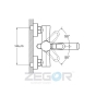 Смеситель для ванны ZEGOR | TROYA PUD3-A045YW (PUD3-YW) - 3