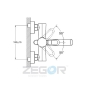 Смеситель для ванны ZEGOR | TROYA PUD3-A045 (PUD3) - 3