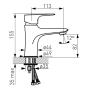 Смеситель для умывальника Ferro Tiga Verdeline BTG2VL - 2