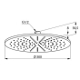 Верхний душ KLUDI A-QA 6433005-00 - 2