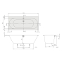 Ванна Villeroy&Boch Oberon 2.0 170x75 UBQ170OBR2DV-01 - 2