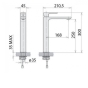 Смеситель для умывальника WELLE BRUNO WPS168C81D - 2