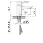 Смеситель для умывальника WELLE JONAS KA16160D - 2