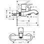Смеситель для ванны Hansgrohe METROPOL Classic 31340090 - 2