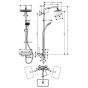 Душова система з термостатом Hansgrohe Croma E Showerpipe 280 1jet 27630000 - 2
