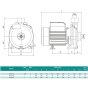 Центробежный насос SHIMGE CPm200 (2.2 кВт, Нmax 55 м, Qmax 140 л/мин) - 3