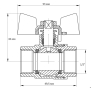 Кран кульовий KOER 1/2" ГГБ (KR.217.W) белый (KR0177) - 5