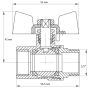 Кран кульовий KOER 1/2" ГШБ (KR.218.W) білий (KR0182) - 5