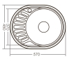Мойка кухонная ZERIX Z5745-08-180D (decor) (ZX1593) - 2