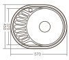 Кухонна мийка ZERIX Z5745-06-180D (decor) (ZX1591) - 2
