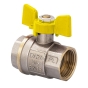 Кран шаровый Ferro PL 3/4" ГГБ ГАЗ art. 602 латунный шар FE0560 - 1