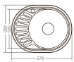 Мойка кухонная ZERIX Z5745-08-180E (satin) (ZX1592) - 2