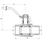 Кран шаровый СК 1/2" ГШР (WP0094) - 2