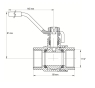 Кран кульовий KOER 1 1/2" ГГР ГАЗ (KR.214.G) (KR0136) - 2