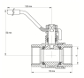 Кран кульовий KOER 1" ГГР ГАЗ (KR.214.G) (KR0114) - 2