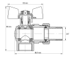 Кран з американкою 3/4" (KOER KR.228.W) кутній білий (KR0100) - 2