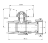 Кран із накидною гайкою 1/2" ГШБ ГАЗ KOER KR.220.G (KR0166) - 2