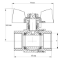 Кран кульовий KOER 1" ГГБ ГАЗ (KR.217.G) (KR0093) - 2