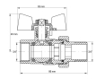 Кран із американкою 3/4" (KOER KR.227.W) білий (KR0097) - 3