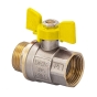 Кран шаровый Ferro PL 3/4" ГШБ ГАЗ art. 607 латунный шар FE0561 - 1