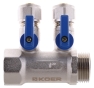 Коллектор с шаровыми кранами и фитингом KOER KR.1126-2 1?x2 WAYS (KR2838) - 2