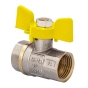 Кран шаровый Ferro PL 1/2" ГГБ ГАЗ art. 602 латунный шар FE0559 - 1