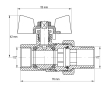Кран із американкою 1/2" (KOER KR.227.W) білий (KR0015) - 3
