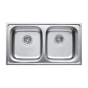 Мийка кухонна HAIBA 78x43 DOUBLE (decor) (HB0567) - 1