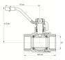 Кран кульовий KOER 1/2" ГГР ГАЗ (KR.214.G) (KR0123) - 4