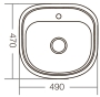 Мойка кухонная ZERIX Z4947-08-180E (satin) (ZM0559) - 3