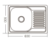 Мойка кухонная ZERIX Z6350-08-180D (decor) (ZM0564) я - 4