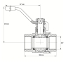 Кран шаровый KOER 3/4" ГГР ГАЗ (KR.214.G) (KR0113) - 2