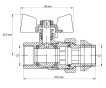 Кран з американкою 1/2 "антипротечка" (KOER KR.227.W-Gi) білий (KR0190) - 2