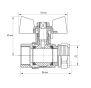 Кран кульовий KOER WING 16x1/2M (KR.351) (LL1656) - 5