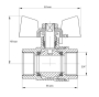 Кран кульовий KOER 3/4" ГГБ (KR.217.B) синій (KR2720) - 5