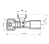 Кран шаровый KOER 1/2x3/8 (KR.510) (KR0147) - 3
