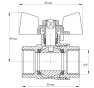 Кран шаровый KOER 3/4" ГГБ (KR.217) (KR0040) - 5