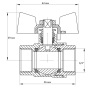 Кран кульовий KOER 3/4" ГГБ (KR.217.W) білий (KR0179) - 5