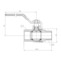 Кран шаровой SD Forte 1/2" ВН для газа (ручка) - 2