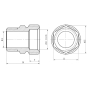 Муфта обжимная SD Forte 20х1/2" НР - 2