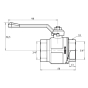 Кран шаровой Icma 3/4" прямой №350 - 2